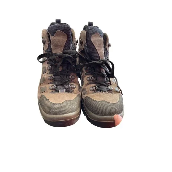 L.L. Bean Gortex Mens gray leather ankle hike boots size 10M  display picture 1